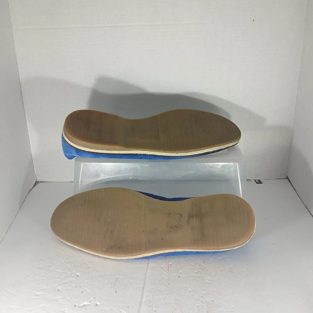 Steve Madden Levon Loafers 12 Blue Suede Penny Slip On Espadrille Trim Mens